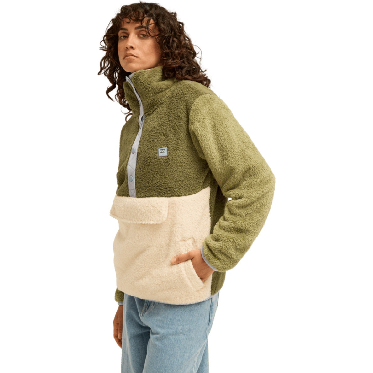 2026 Billabong Womens Switchback Pullover Fleece EBJPF00141 - White Cap